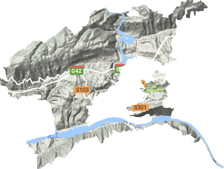 巫峡镇地形地图