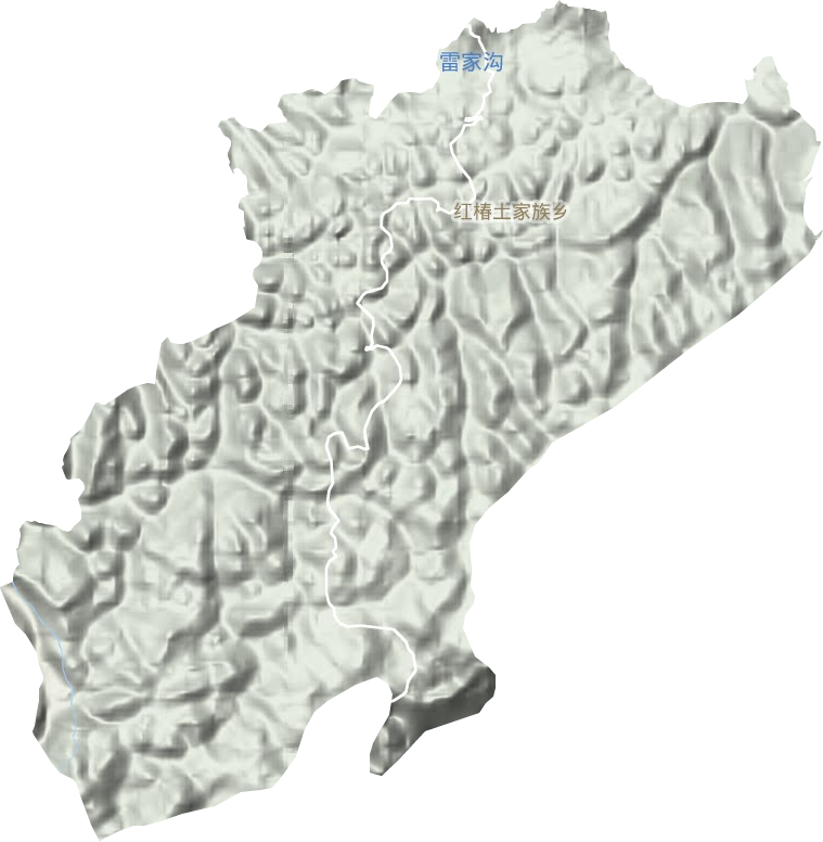 红椿乡地形地图