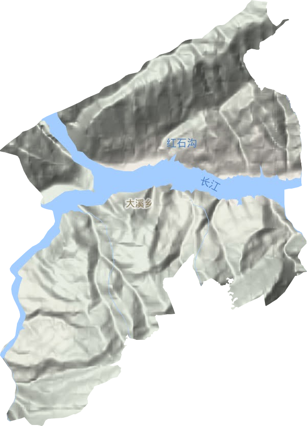 大溪乡地形地图
