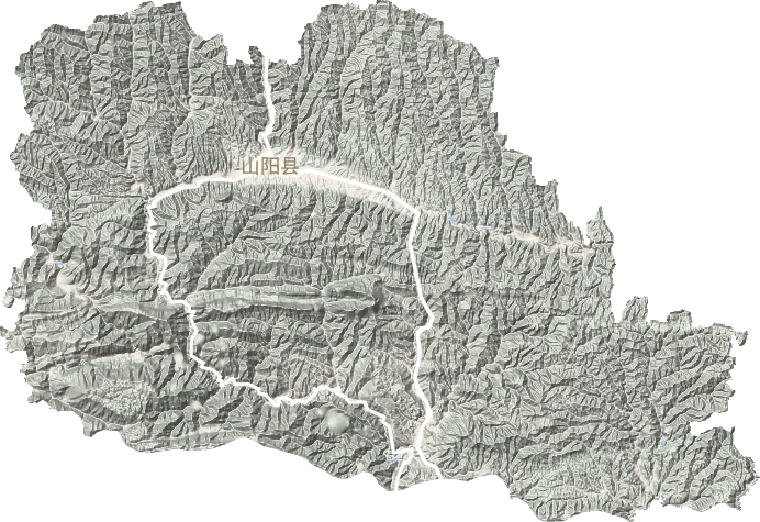 山阳县地形地图