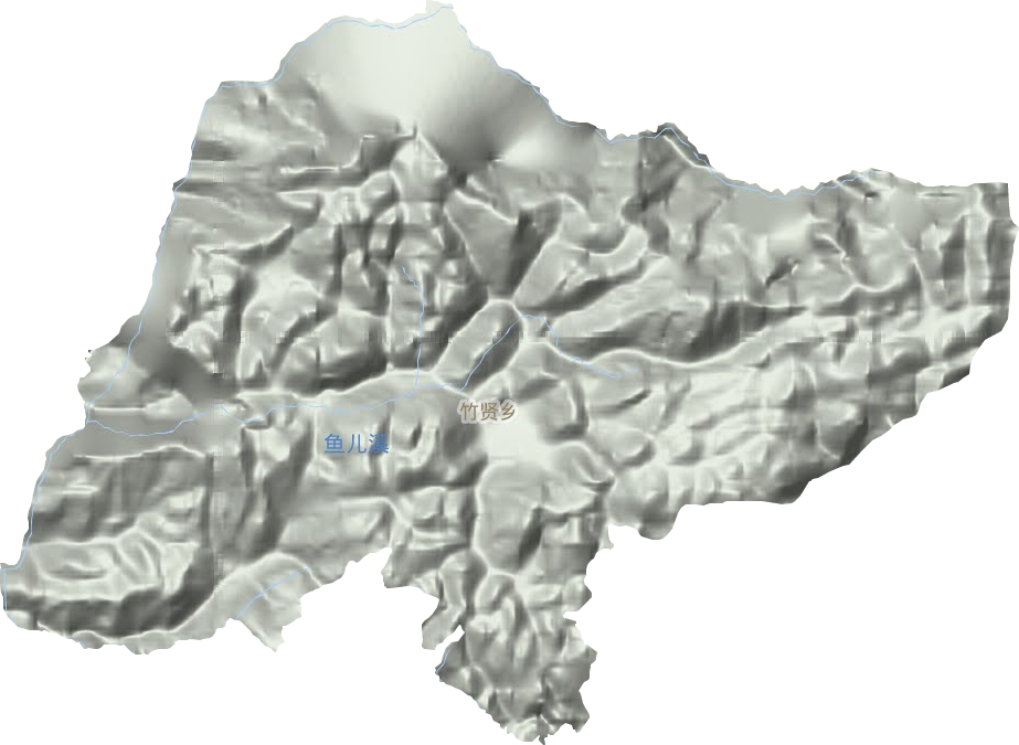 竹贤乡地形地图