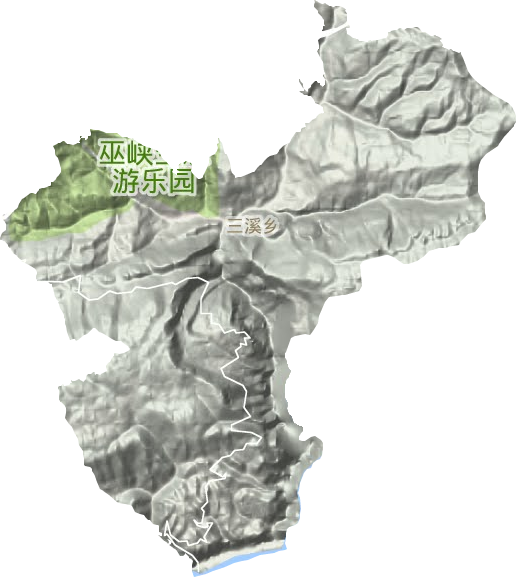 三溪乡地形地图