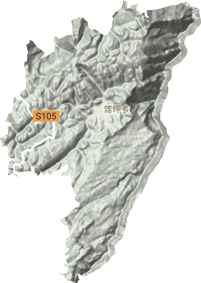 笃坪乡地形地图
