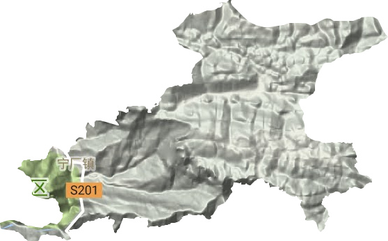 宁厂镇地形地图
