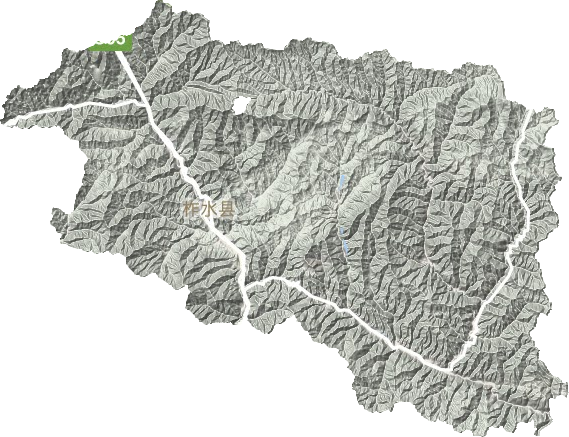 柞水县地形地图