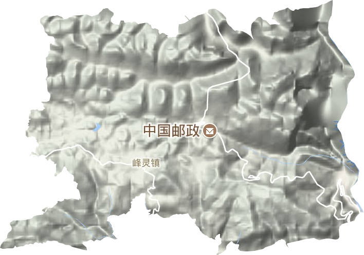 峰灵镇地形地图