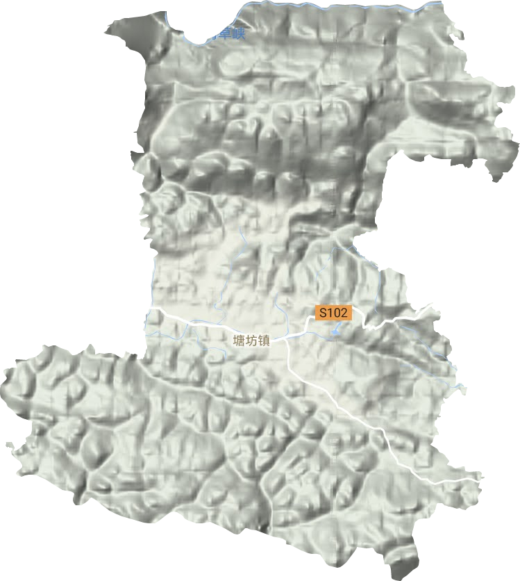 塘坊镇地形地图