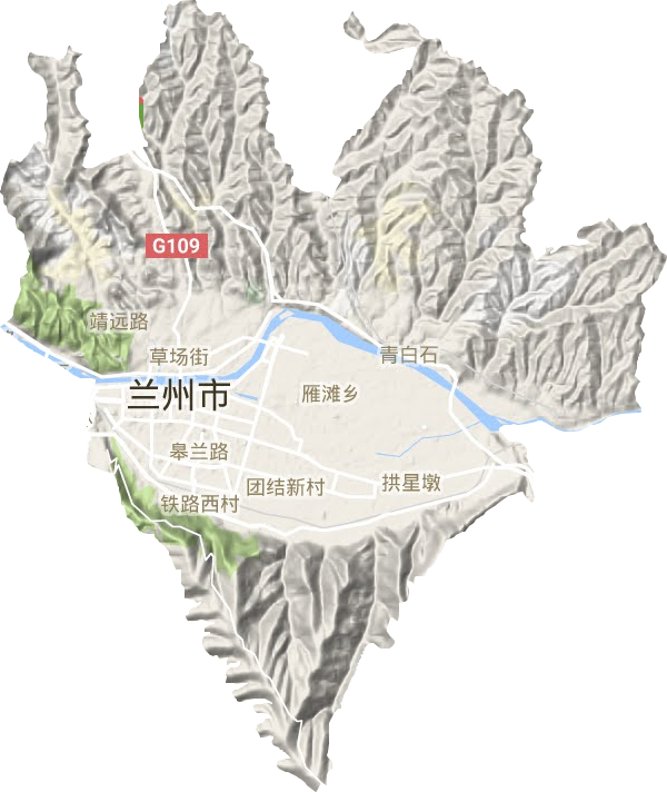 城关区地形地图