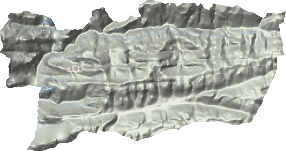 兰英乡地形地图