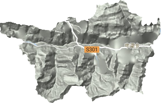 中梁乡地形地图