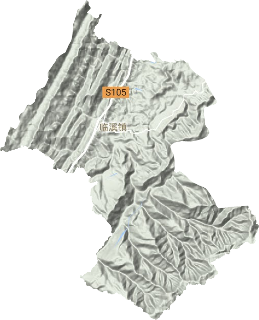 临溪镇地形地图