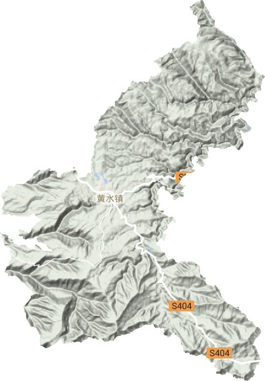黄水镇地形地图