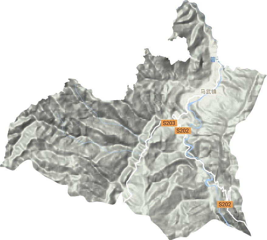 马武镇地形地图