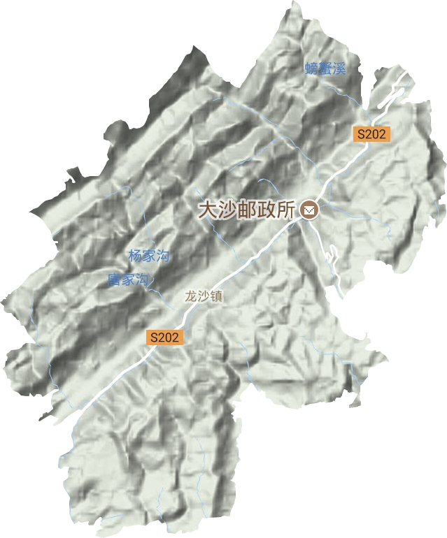 龙沙镇地形地图