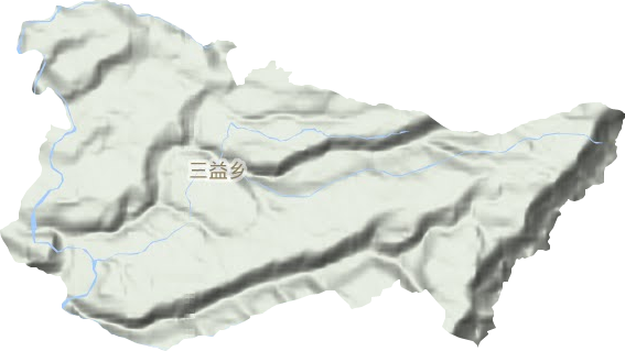 三益乡地形地图
