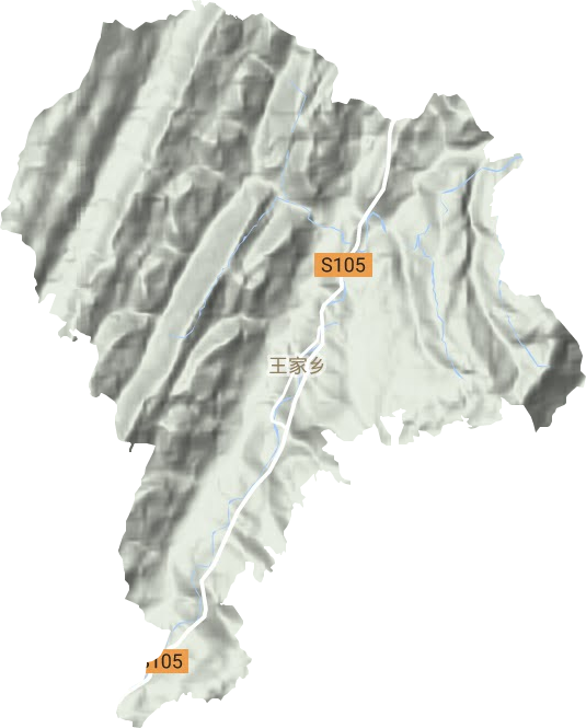 王家乡地形地图