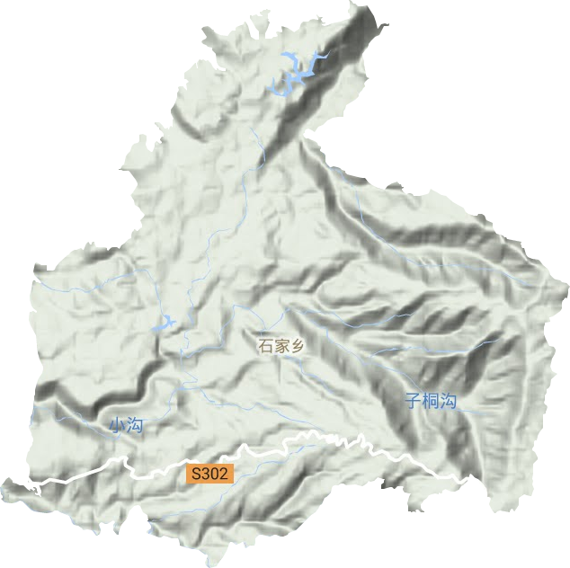 石家乡地形地图