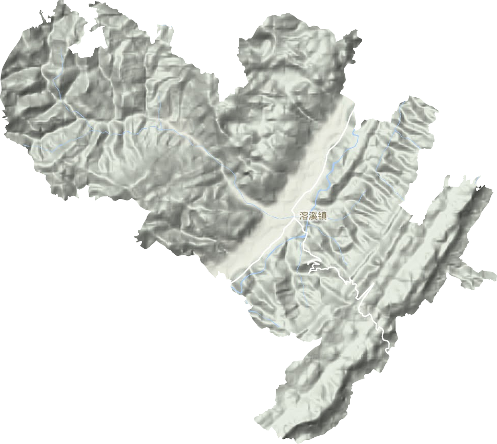 溶溪镇地形地图