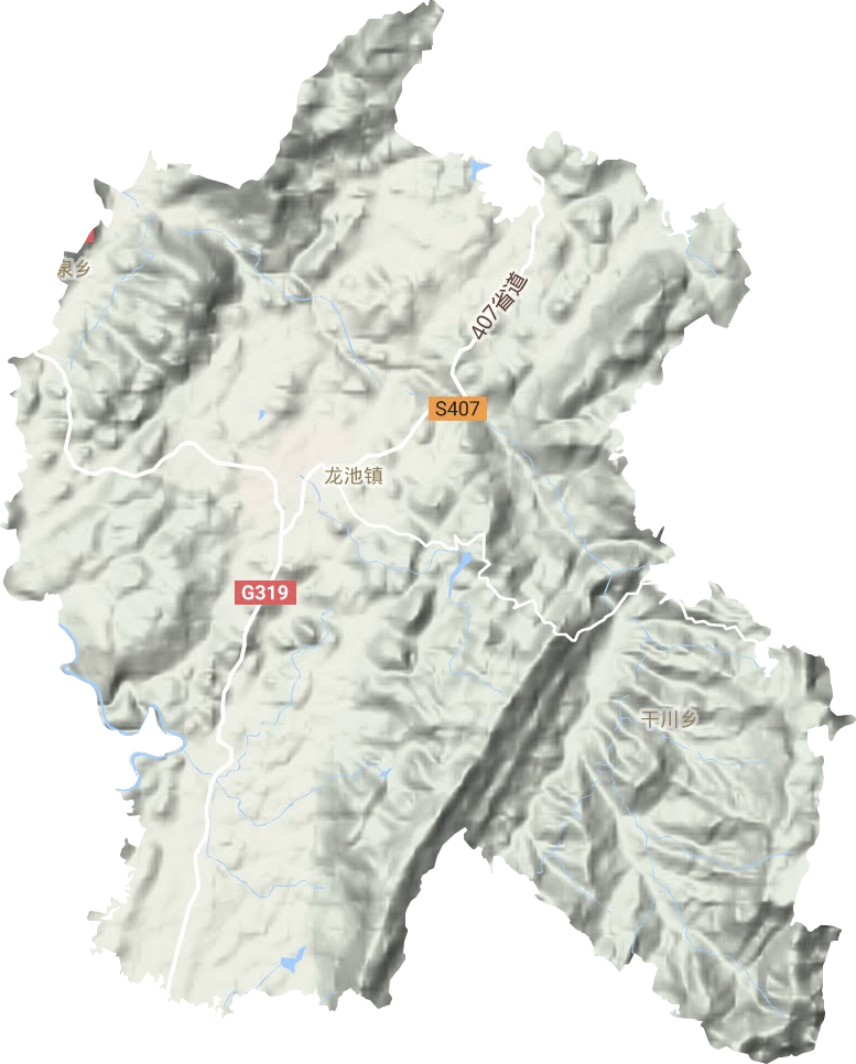 龙池镇地形地图