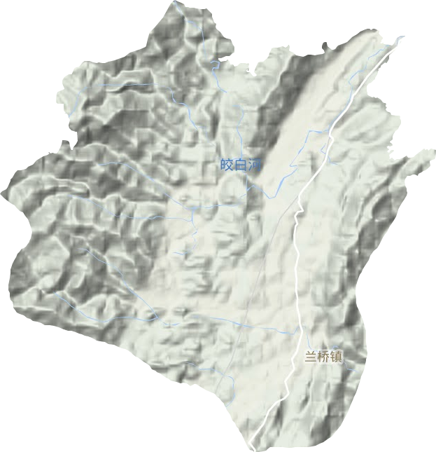 兰桥镇地形地图
