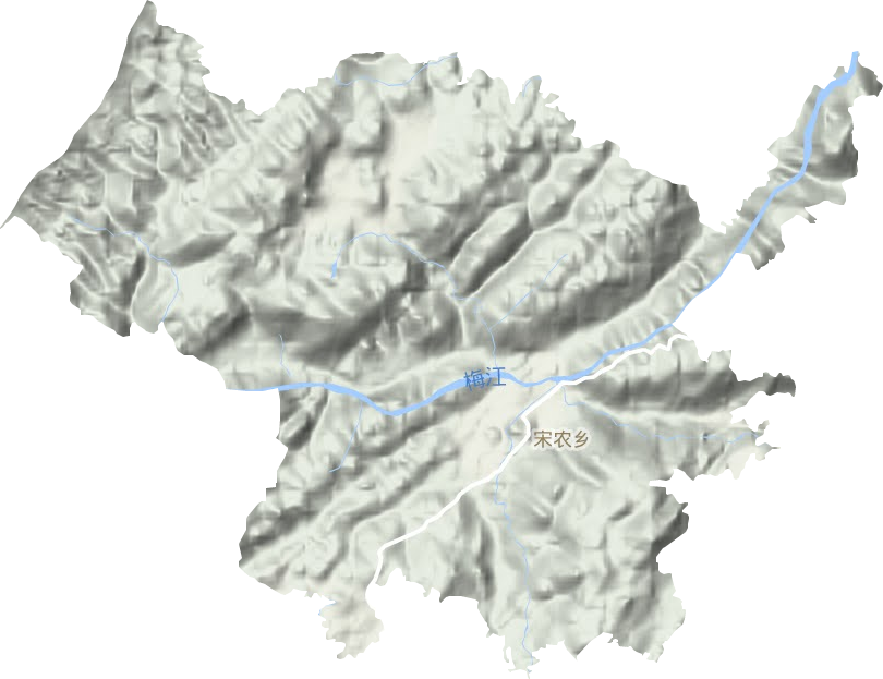 宋农镇地形地图