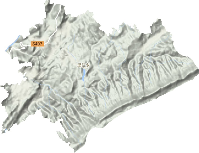 里仁镇地形地图