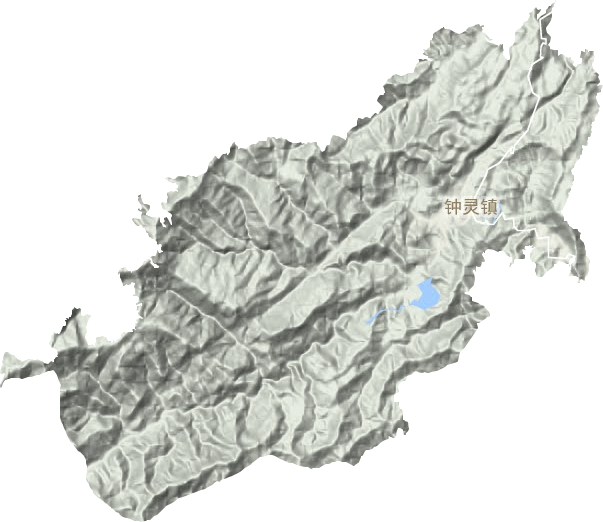 钟灵镇地形地图