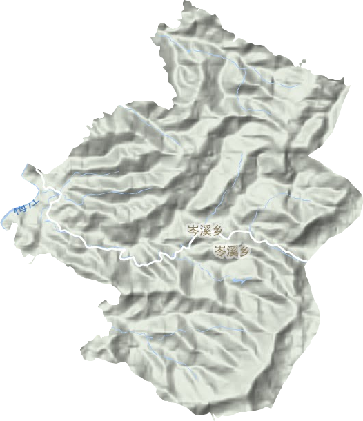岑溪乡地形地图
