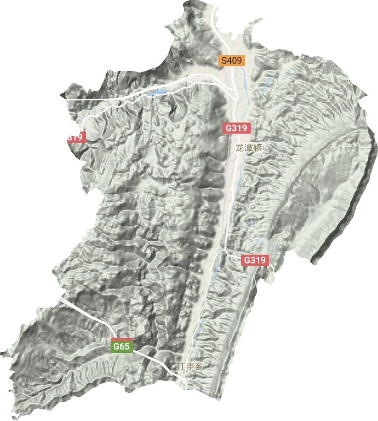 龙潭镇地形地图