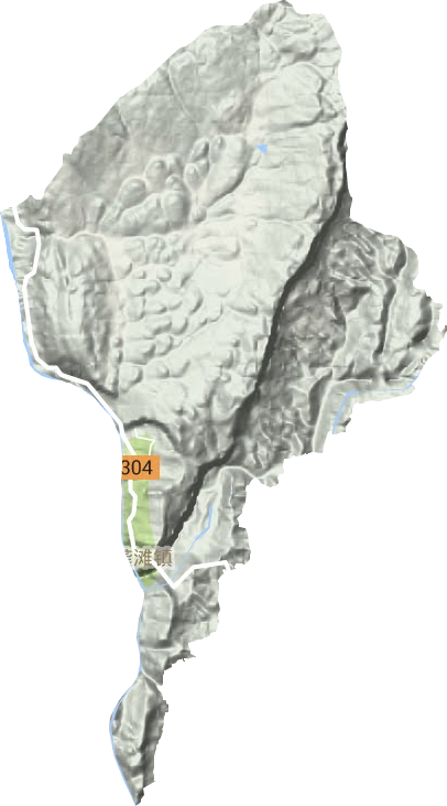 龚滩镇地形地图