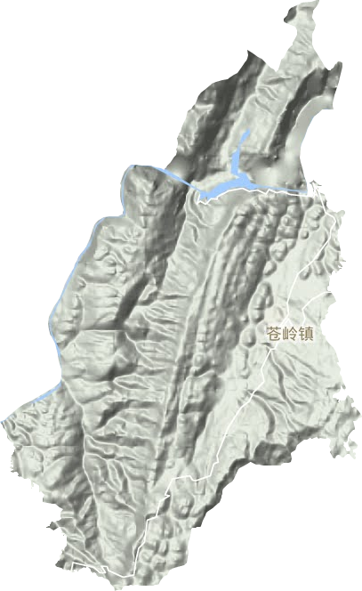 苍岭镇地形地图