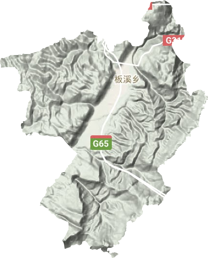 板溪镇地形地图
