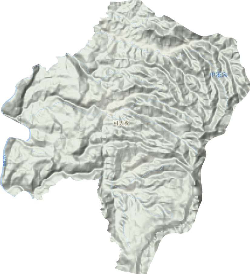 可大乡地形地图