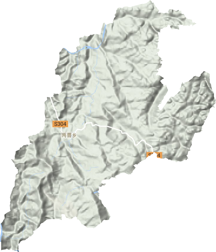 两罾乡地形地图