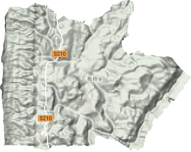 板桥乡地形地图