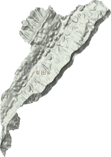 车田乡地形地图