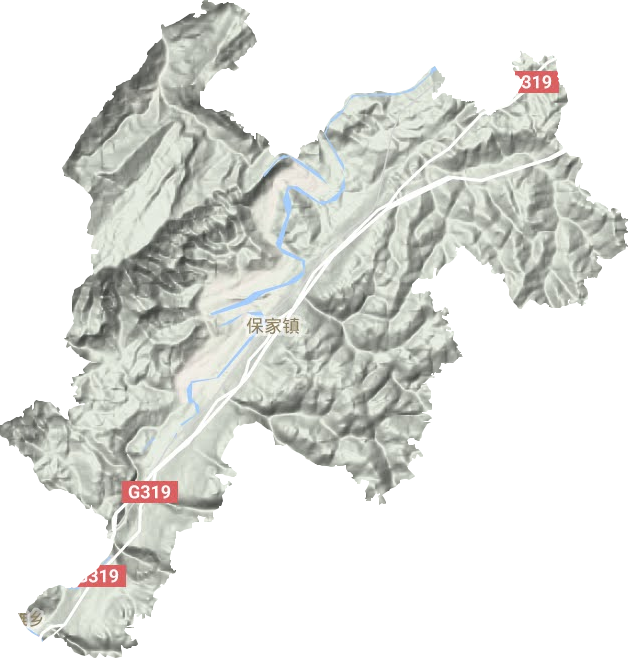 保家镇地形地图