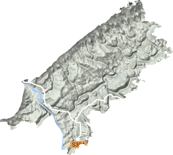 鹿角镇地形地图