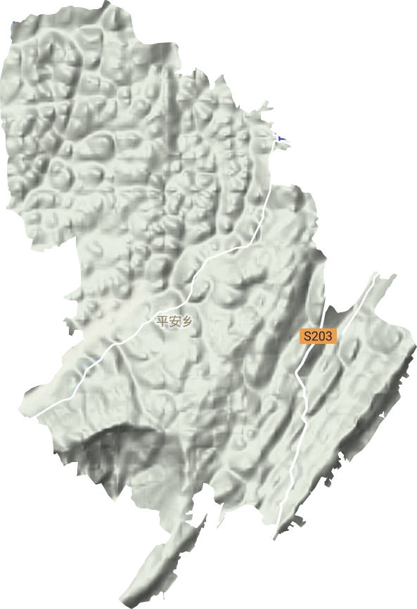 平安镇地形地图