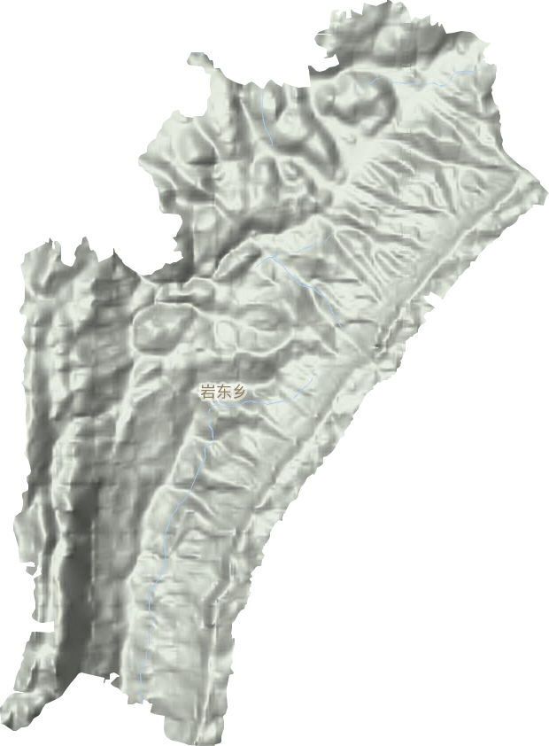 岩东乡地形地图