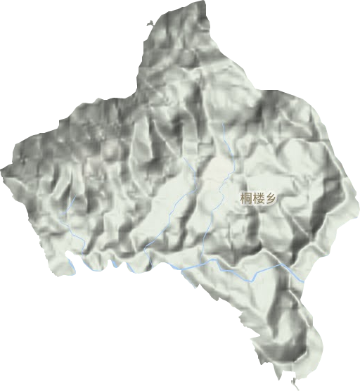 桐楼乡地形地图