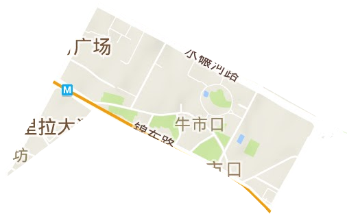 牛市口街道地形地图