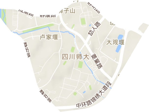 狮子山街道地形地图