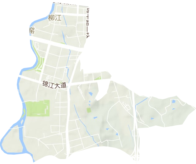 柳江街道地形地图