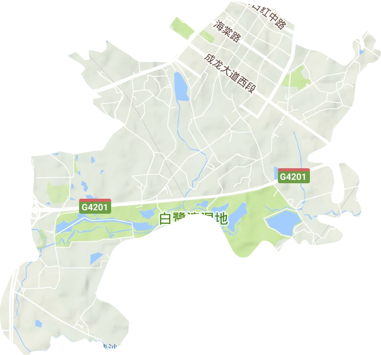 三圣街道地形地图