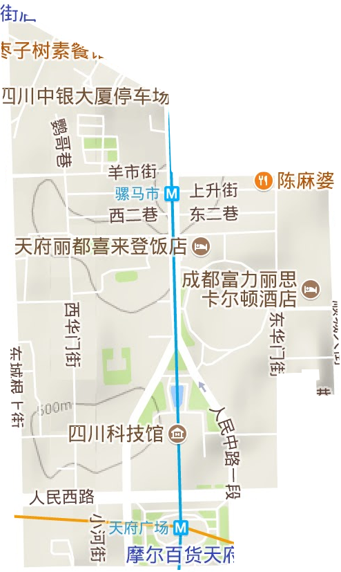 西御河街道地形地图