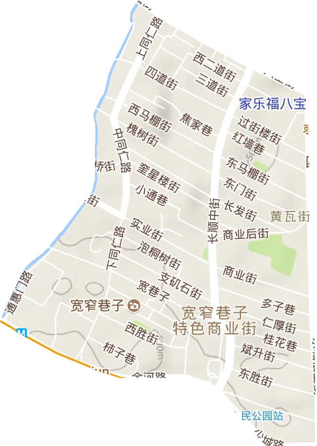 少城街道地形地图