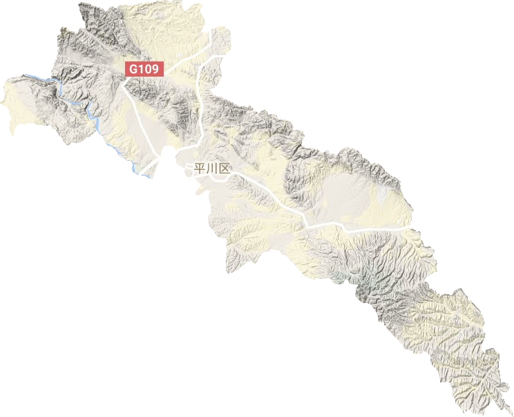 平川区地形地图