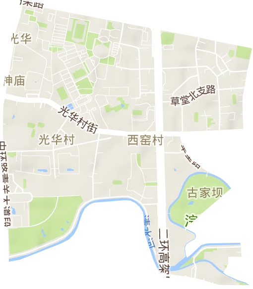 光华街道地形地图