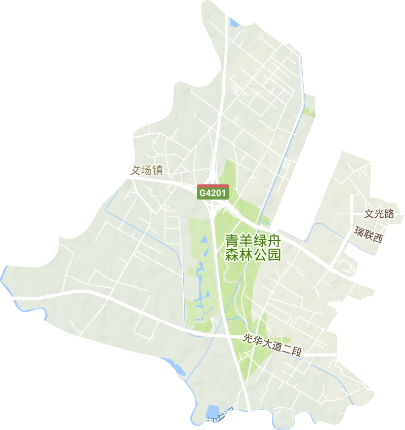 文家街道地形地图